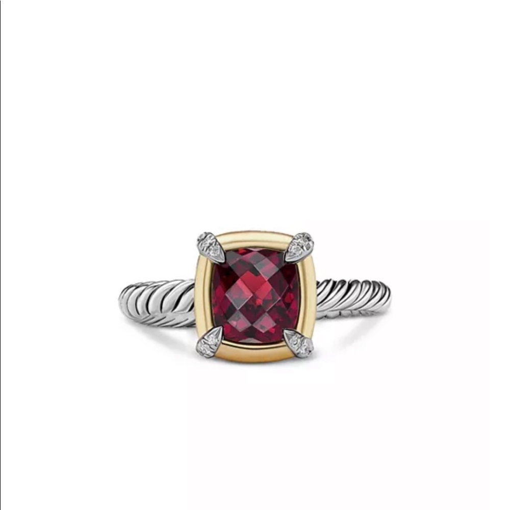 David Yurman
18KYellowGold&SterlingSilver Petite Chatelaine Garnet&Diamond Bezel
